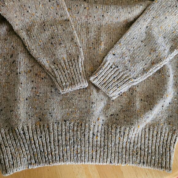 Banana Republic VTG 80's Wool Blend Sweater Tan Speckled Men Sz M EUC - Picture 6 of 7